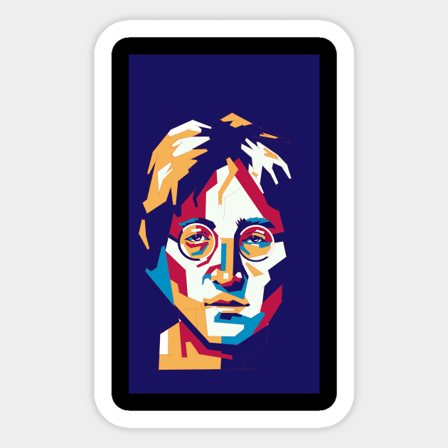 John Lennon Pop Art Sticker by Doodle Casual Shoes